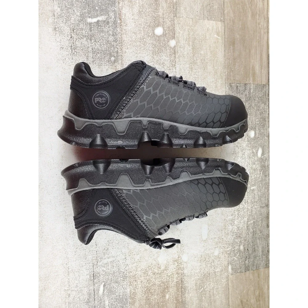 Timberland Pro Powertrain Sport Womens Work Shoes Sz 5.5 M Black Gray Alloy Toe